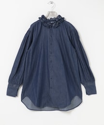 crinkle crinkle crinkle | crinkle crinkle crinkle INDIGO FRILL COLLAR SHIRTS(シャツ/ブラウス)