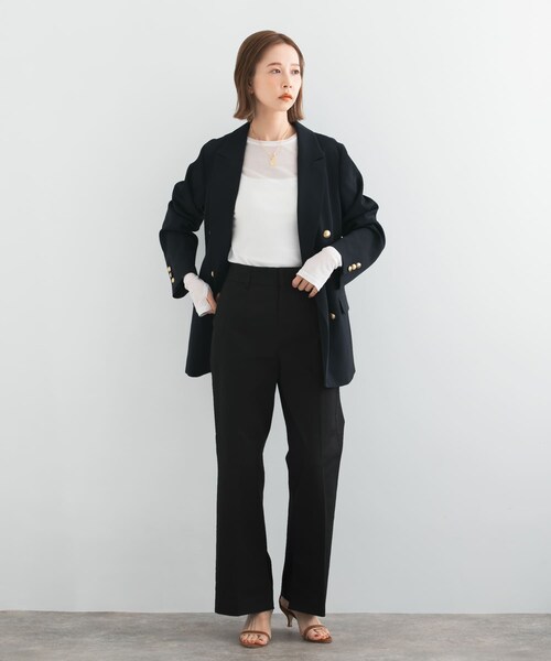 URBAN RESEARCH ROSSO（アーバンリサーチロッソ）の「セミフレアチノパンツ（チノパンツ・レディース・BLACK/IVORY/NAVY BLUE・36/38）」の19枚目の写真