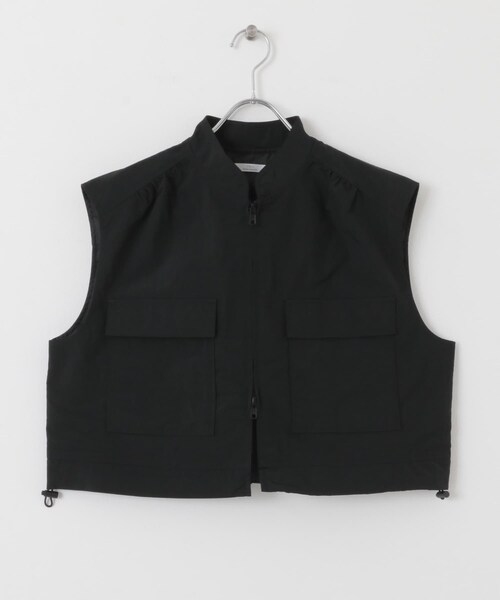 ITEMS URBANRESEARCH（アイテムズ アーバンリサーチ）の「ナイロンショートベスト（テーラードジャケット・レディース・BLK/BRN・FREE）」の9枚目の写真