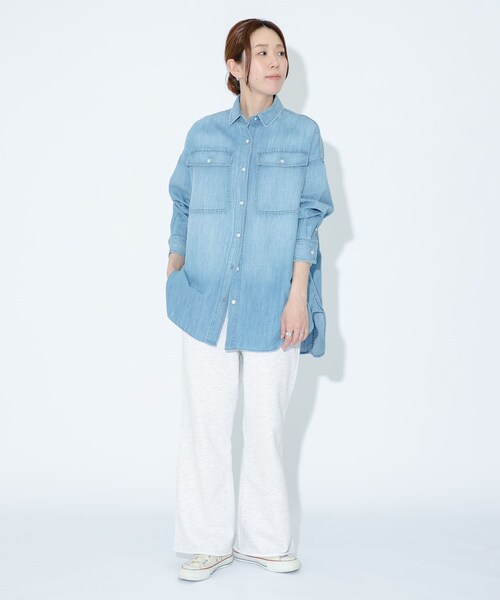 URBAN RESEARCH Sonny Label（アーバンリサーチサニーレーベル）の「GLASSY SEA　sweat flare pants（スウェットパンツ・レディース・GRAY/OATMEAL・FREE）」の22枚目の写真
