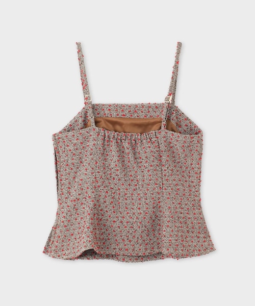 ROPE'（ロペ）の「【Masaco Teranishi（マサコテラニシ）】PAWPAW TWEED CAMISOLE｜キャミソール（キャミソール・レディース・ダークブラウン・F）」の5枚目の写真