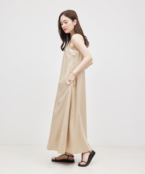 ROPE'（ロペ）の「コットンシルク丸胴テレコカップ付きキャミソール（キャミソール・レディース・ブラック/オフホワイト/ワイン・F）」の13枚目の写真