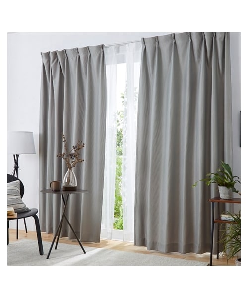 nissen（ニッセン）の「【カーテンセット】カーテン＆レース４枚セット｜ワッフル（家具・メンズ・イエロー/ベージュ/アイボリー/ピンク/ラベンダー/ライトブルー/ライトグリーン/ブラウン/赤/グレー/グレージュ/グリーン/ネイビー・11=幅100×長さ110cm×4枚/12=幅100×長さ135cm×4枚/13=幅100×長さ150cm×4枚/14=幅100×長さ178cm×4枚/15=幅100×長さ185cm×4枚/16=幅100×長さ200cm×4枚/17=幅100×長さ230cm×4枚/24=幅150×長さ178cm×4枚/10=幅100×長さ90cm×4枚）」の7枚目の写真