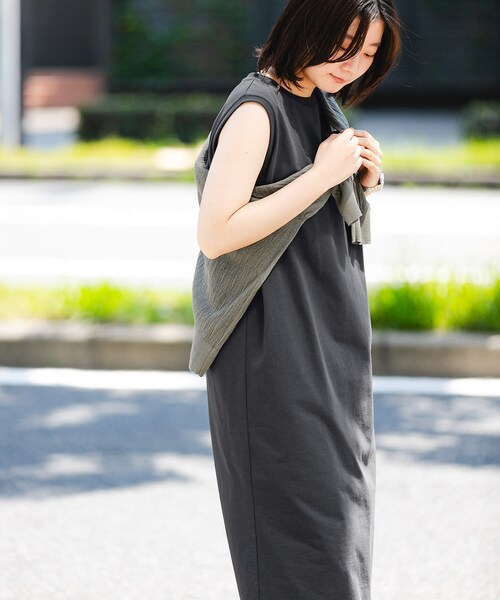 EKAL（エカル）の「製品染カットワンピース（ワンピース・レディース・グレージュ/ブラウン/グラファイト・one）」の14枚目の写真