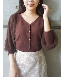 MERCURYDUO | 2WAYプリーツスリーブカーディガン(カーディガン/ボレロ)