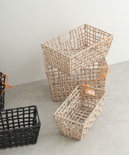 URBAN RESEARCH DOORS(アーバンリサーチドアーズ)の「BRID ROUGH KNIT BASKET WIDE S(収納グッズ・メンズ・GY/BE・S)」の12枚目の写真