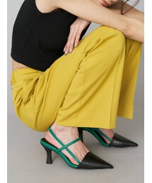 EVRIS | バイカラーポインテッドヒール(サンダル)