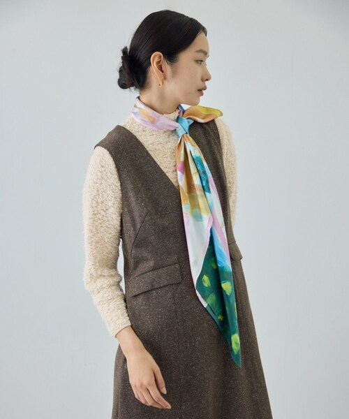 ROPE'（ロペ）の「【COOHEM(コーヘン)】COTTON FANCY YARN HIGH NECK KNIT（ニット/セーター・レディース・キナリ/ベージュ系/ラベンダー系・F）」の21枚目の写真
