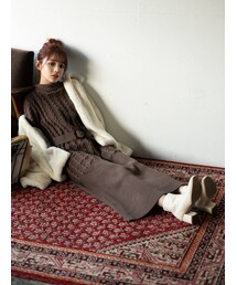 dazzlin | ベルトマークケーブルニットワンピース(ワンピース)