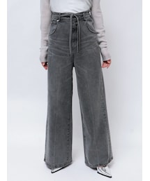 【OUNNOUN】ハイライズワイドレッグデニム