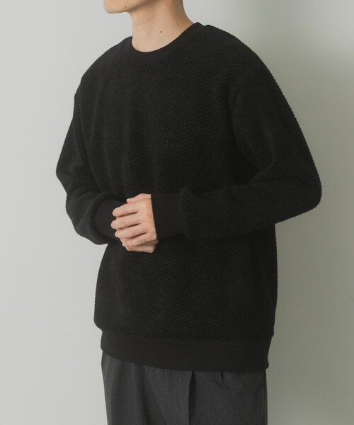ITEMS URBANRESEARCH（アイテムズ アーバンリサーチ）の「フェザーヤーン クルーネック ニットソー（Tシャツ/カットソー・メンズ・MOC/YEL/BLK・M/L）」の11枚目の写真