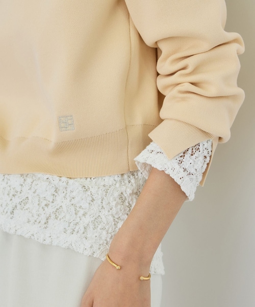 ROPE'（ロペ）の「スウェットライクコンパクトニットプルオーバー/イージーケア（スウェット・レディース・キナリ/ネイビー/サックス/ピンク・F）」の10枚目の写真