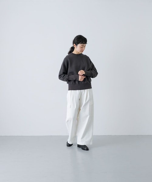 かぐれ（カグレ）の「コットンリヨセルショートプルオーバー（Tシャツ/カットソー・レディース・L/GRAY/NAVY/CHARCOAL・Free）」の8枚目の写真