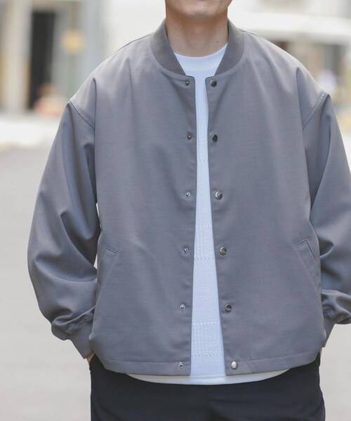 ITEMS URBANRESEARCH（アイテムズ アーバンリサーチ）の「『イージーケア/吸水速乾/接触冷感』高機能ドライタッチスナップブルゾン(楽着シリーズ)（ブルゾン・メンズ・KHK/GRY/SUMI-KURO/BEG・M/L）」の15枚目の写真