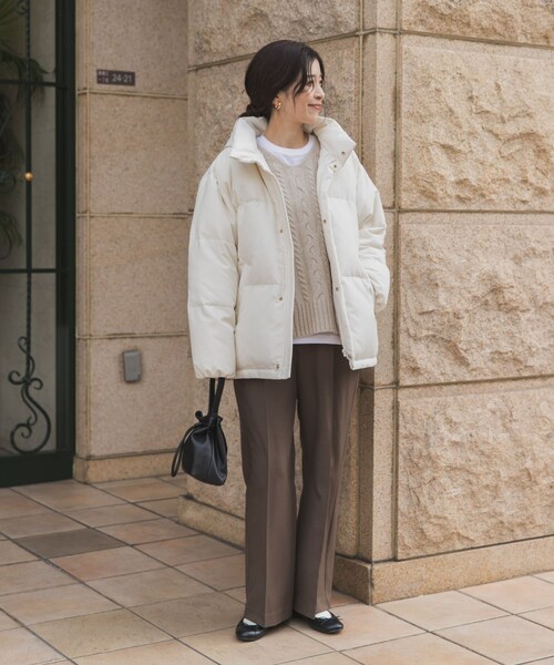 URBAN RESEARCH DOORS（アーバンリサーチドアーズ）の「ミドルダウンジャケット（その他アウター・レディース・IVORY/L.MOCHA/BLACK・M）」の10枚目の写真