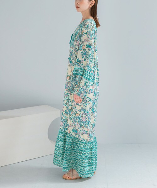 URBAN RESEARCH ROSSO（アーバンリサーチロッソ）の「sara mallika　PAISLEY FLOWER PRINT DRESS（ワンピース・レディース・BLACK/GREEN・S/M）」の10枚目の写真