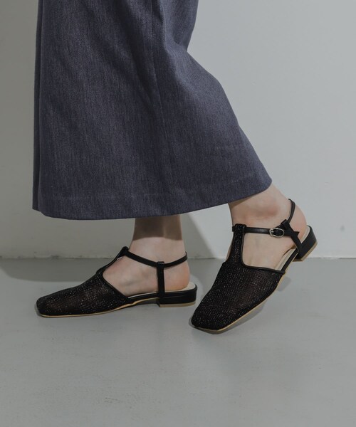 SENSE OF PLACE by URBAN RESEARCH（センスオブプレイスバイアーバンリサーチ）の「Tストラップメッシュサンダル（その他シューズ・レディース・BLACK/SILVER/GOLD・S/M/L）」の16枚目の写真