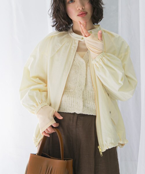 URBAN RESEARCH ROSSO（アーバンリサーチロッソ）の「ギャザーボリュームブルゾン（ブルゾン・レディース・L/KHAKI/OFF WHITE/BLACK・FREE）」の13枚目の写真