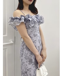 dazzlin | カスレフラワーIラインワンピース(ワンピース)