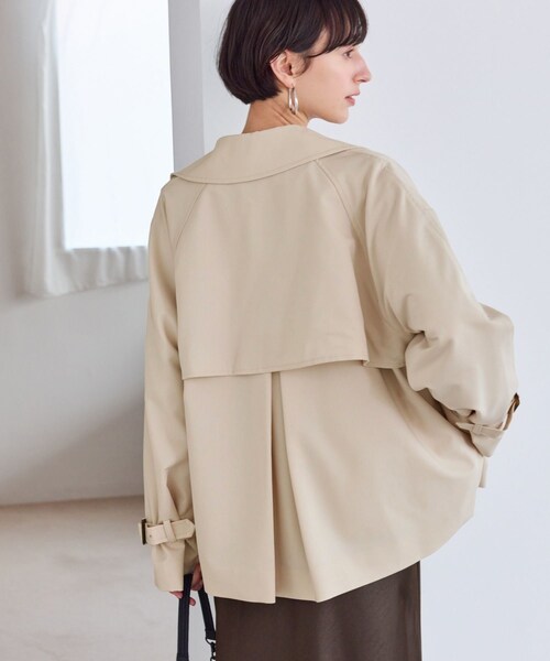 ROPE' PICNIC（ロペピクニック）の「ショート丈トレンチコート/撥水・花粉ガード（トレンチコート・レディース・ベージュ/カーキ/ネイビー・F）」の11枚目の写真