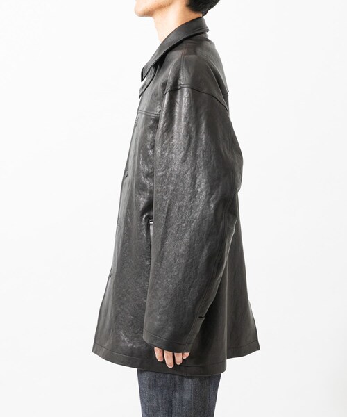 URBAN RESEARCH（アーバンリサーチ）の「『一部別注サイズ』ANOTHER OFFICE　LEATHER CAR COAT（その他アウター・メンズ・BLACK・1/2/3）」の5枚目の写真