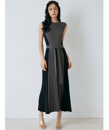 LAGUNAMOON | バイカラーラインニットワンピース(ワンピース)