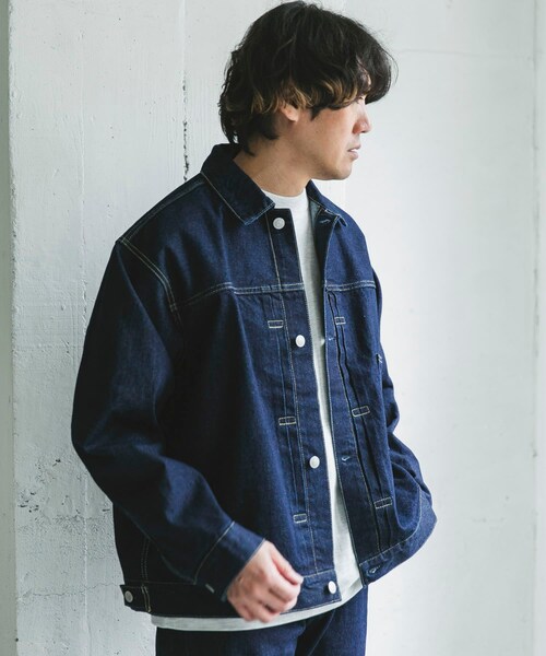 URBAN RESEARCH DOORS（アーバンリサーチドアーズ）の「13.3oz デニムジャケット（デニムジャケット・メンズ・INDIGO/BLACK・M/L）」の20枚目の写真