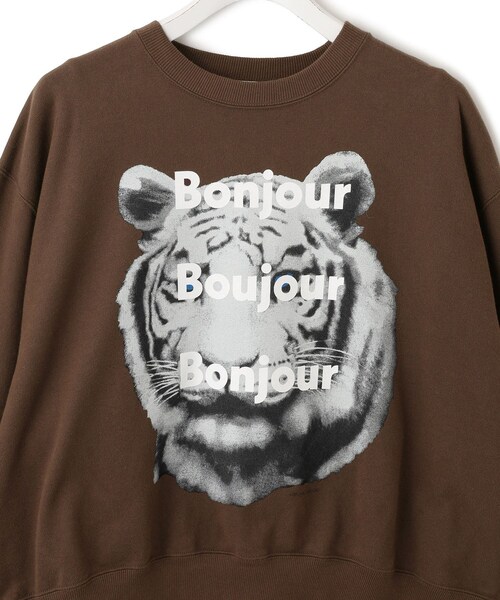ADAM ET ROPE'（アダムエロペ）の「【Oblada(オブラダ)】別注 TIGER SWEAT（スウェット・レディース・ブラウン/ネイビー・F）」の21枚目の写真