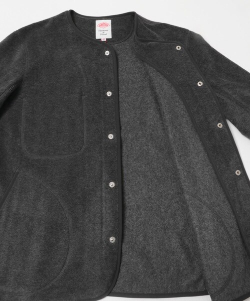 URBAN RESEARCH DOORS（アーバンリサーチドアーズ）の「DANTON　FLEECE COLLARLESS JACKET（テーラードジャケット・メンズ・BLACK/DK.GREY/C.GREY/CHOCOLATE/MARBLE/NAVY BLUE・40/42/44）」の17枚目の写真