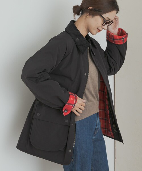 URBAN RESEARCH DOORS(アーバンリサーチドアーズ)の「『別注』Barbour OS BEDALE PADDED(テーラードジャケット・レディース・BLACK/GRAY・one)」の8枚目の写真