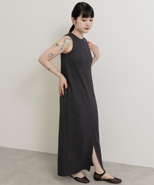 THE GOODLAND MARKET（ザグッドランドマーケット）の「&her　Boucle Cup Onepiece（ワンピース・レディース・BLACK/BEIGE/NAVY・one）」の10枚目の写真