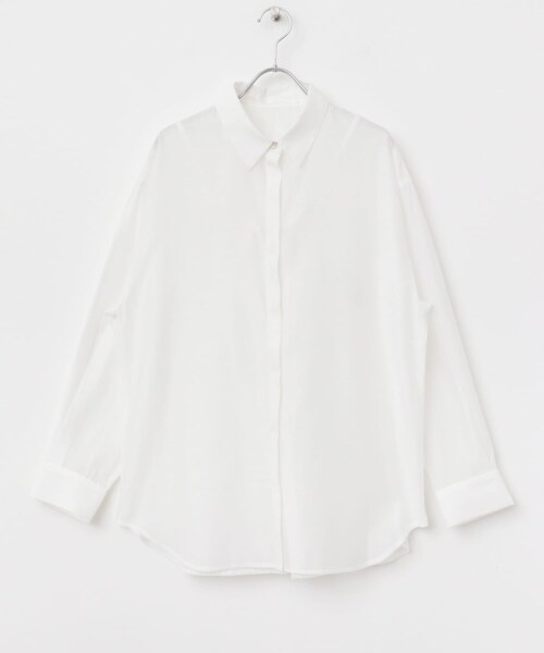 URBAN RESEARCH ROSSO（アーバンリサーチロッソ）の「リネンタッチイージーケアオーバーシャツ（シャツ/ブラウス・レディース・WHITE/LEMON/BLUE/NAVY・FREE）」の11枚目の写真