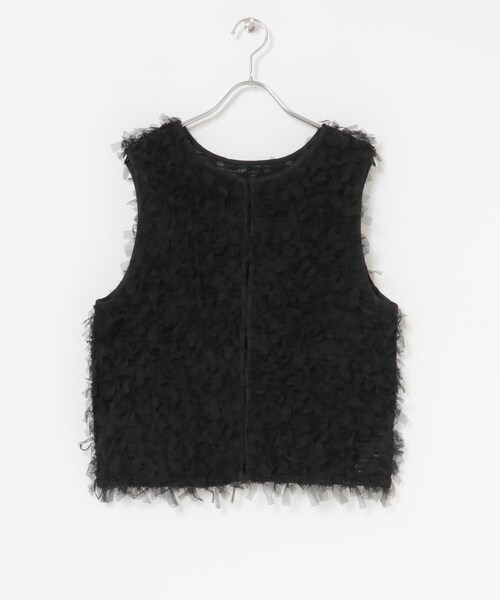 KBF（ケイビーエフ）の「チュールフリンジトップス（ベスト・レディース・IVORY/BLACK・one）」の22枚目の写真