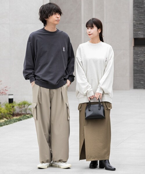 SENSE OF PLACE by URBAN RESEARCH(センスオブプレイスバイアーバンリサーチ)の「(別注)テディベアスウェットシャツ(スウェット・メンズ・CHARCOAL/OATMEAL/ORANGE・M/L)」の14枚目の写真