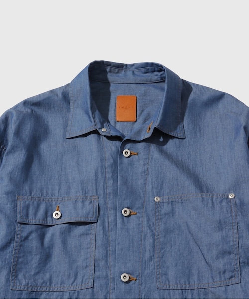ADAM ET ROPE'（アダムエロペ）の「ライトオンスデニムシャツ ADAM ET ROPE' JEANS（シャツ/ブラウス・メンズ・ネイビー/ブルー系・L/M）」の11枚目の写真