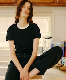ADAM ET ROPE' | 【PETIT BATEAU pour ADAM ET ROPE'】別注 クルーネック半袖Tシャツ(Tシャツ/カットソー)
