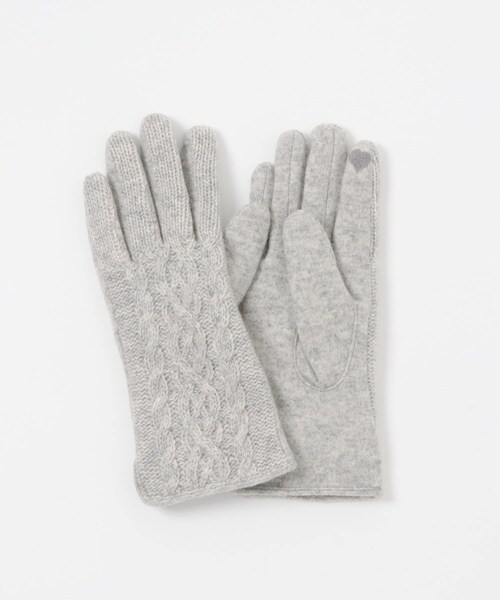 URBAN RESEARCH Sonny Label（アーバンリサーチサニーレーベル）の「ケーブルニットグローブ（ベルト・レディース・Lグレー/ブラック/チャコール・One）」の10枚目の写真