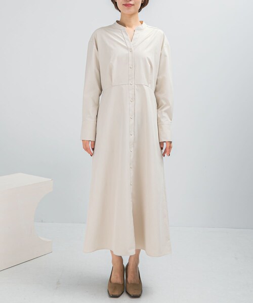 URBAN RESEARCH ROSSO（アーバンリサーチロッソ）の「ウォッシャブルウエストマークワンピース（ワンピース・レディース・IVORY/BLACK・Free）」の7枚目の写真