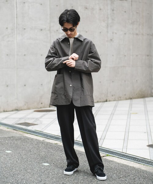 URBAN RESEARCH DOORS（アーバンリサーチドアーズ）の「バイオウォッシュ カバーオール ミドルジャケット（カバーオール・メンズ・GREIGE/CHARCOAL・M/L）」の15枚目の写真