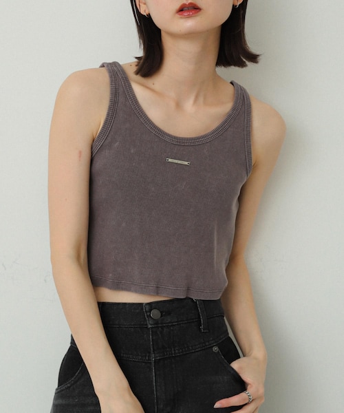 SENSE OF PLACE by URBAN RESEARCH（センスオブプレイスバイアーバンリサーチ）の「プレートピグメントタンクトップ（タンクトップ・レディース・PINK/OFF WHITE/GRAY・COMPACT/one）」の2枚目の写真