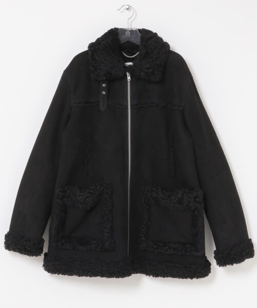 URBAN RESEARCH(アーバンリサーチ)の「Maison Margiela SPORTSJACKET SY1422(ムートンコート・メンズ・124Ddesert/900 Black・48)」の4枚目の写真
