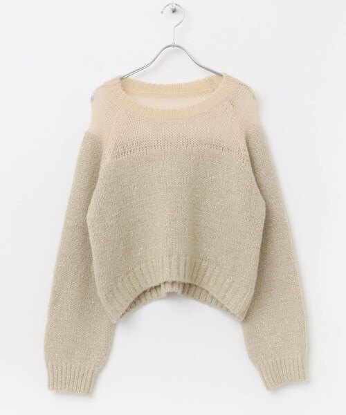 URBAN RESEARCH ROSSO（アーバンリサーチロッソ）の「『WEB限定』ドッキングラメニット（ニット/セーター・レディース・NAVY/PINK/BEIGE・FREE）」の16枚目の写真