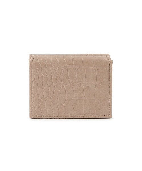 ROPE' PICNIC（ロペピクニック）の「型押しレザーライク三つ折りウォレット（財布・レディース・ブラック/ベージュ/グリーン系・F）」の2枚目の写真