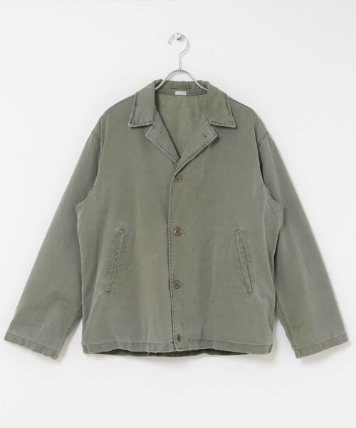 URBAN RESEARCH(アーバンリサーチ)の「A PRESSE Vintage US NAVY N-4 Deck Jacket(ミリタリージャケット・メンズ・SAGE・2/3/4)」の1枚目の写真