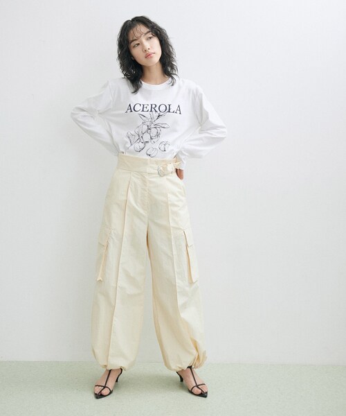 ADAM ET ROPE'（アダムエロペ）の「【GOOD ROCK SPEED】別注 ACEROLA LONG SLEEVE TEE（Tシャツ/カットソー・レディース・ホワイト/ネイビー/ピンク・F）」の17枚目の写真