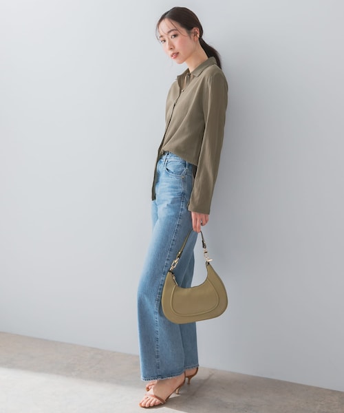 URBAN RESEARCH ROSSO（アーバンリサーチロッソ）の「F by ROSSO　楊柳シアーシャツ（シャツ/ブラウス・レディース・YELLOW/P/BEIGE/GRAY・FREE）」の8枚目の写真