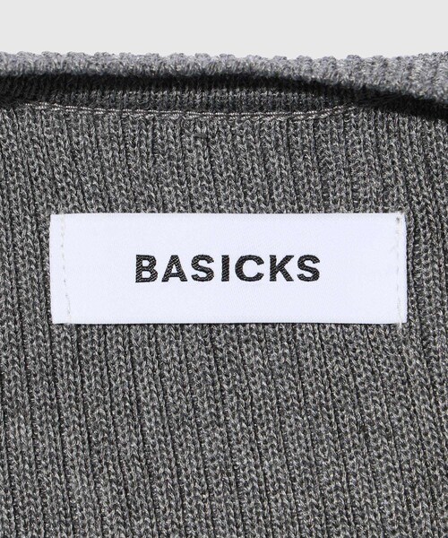 ADAM ET ROPE'(アダムエロペ)の「【BASICKS/ベイシックス】Layered Rib Knit(その他トップス・レディース・ブラック/グレー・XS)」の11枚目の写真