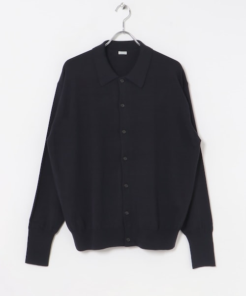 トップス A.PRESSE Wool Knit Polo Collar Cardigan A PRESSE Wool Knit Polo Collar Cardigan