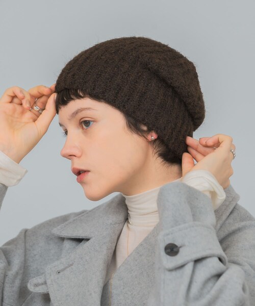 URBAN RESEARCH(アーバンリサーチ)の「ニット帽(ニットキャップ/ビーニー・レディース・BROWN/NAVY/CHARCOAL・FREE)」の2枚目の写真