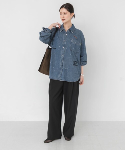 URBAN RESEARCH(アーバンリサーチ)の「『一部別注カラー』IOMMI スエードライクトート(トートバッグ・レディース・BROWN/別注OLIVE・-)」の13枚目の写真